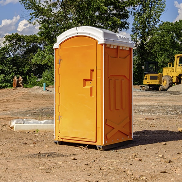 how often are the portable restrooms cleaned and serviced during a rental period in Murray County Georgia